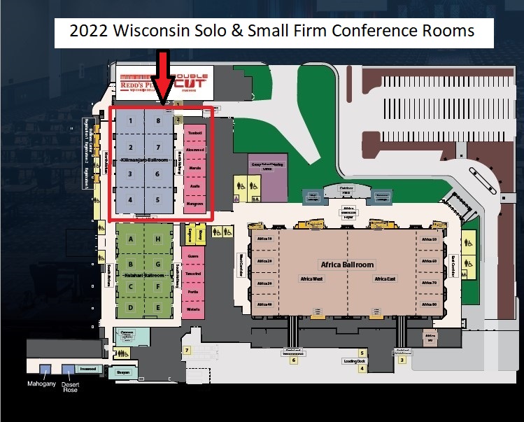 2022 Wisconsin Solo Small Firm Conference   Kalahari Confernce Center Map 